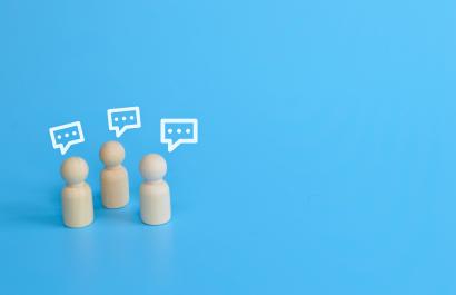 © Teacher Photo, Shutterstock Wooding figures talking, announcing the IHI Brokerage Event and networking opportunities.
