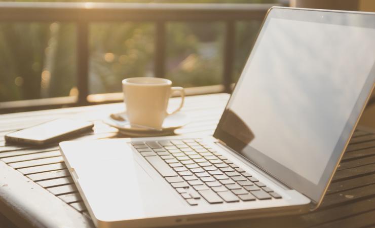 © TNShutter, Shutterstock A laptop on a table outdoors. IHI call topics for health research and innovation projects are online