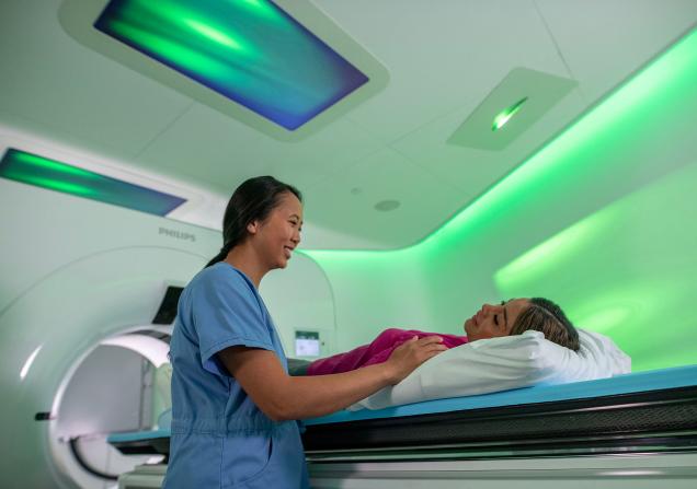 CT scanner in use. Image credit: Philips