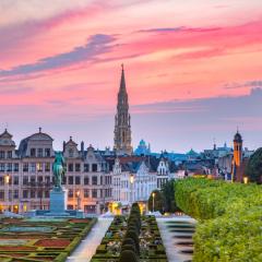 Brussels City Hall and Mont des Arts area at sunset in Brussels, Belgium. Image by Kavalenkava via Shutterstock.