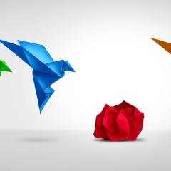 © Lightspring, Shutterstock Origami cranes taking flight, like new ideas for IHI health research and innovation projects